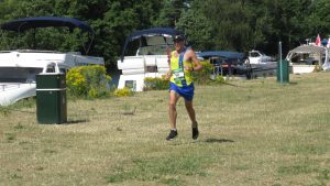 Stu Nicholas running alongside the River Thames