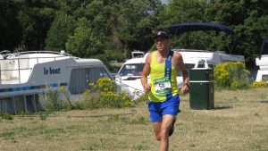 Stu Nicholas in action in the Beat the Boat 10k