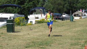 Stu Nicholas in action in the Beat the Boat 10k