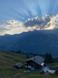 A view of the mountains from the Verbier Marathon