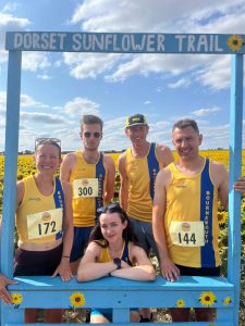 The Bournemouth AC group in the frame at the Sunflower Stride