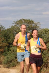 Helen Beddoe and Clint Taylor progressing round in the Sunflower Stride