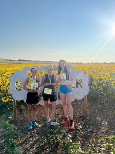 Helen Beddoe, Zoe Meaton and Kitty Cook at the Sunflower Stride