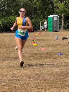 Lara Hudson finishing the Stur Half
