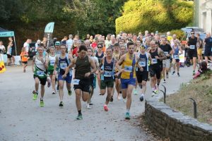 The start of the sixth race of the Upton Summer Series