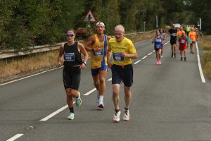 Aston Simpkins battling it out in the Totton 10k
