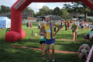 Geoff Newton after finishing the England Masters Cross Country Team Selection Race
