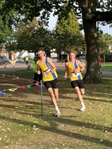 Jack Barwick and Riley Austin in the Round the Lakes 10k