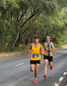 Josh Cole with Jack Hemmatpour in the Totton 10k