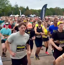 Kate Bowers starting the New Forest Half Marathon