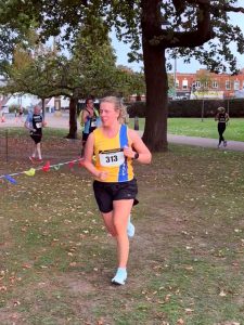 Katie Bentley in the Round the Lakes 10k (
