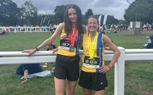 Kitty Cook and Helen Beddoe at the New Forest Marathon