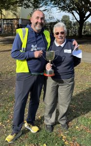 Simon Saunders receiving the 2026 Popplewell Trophy