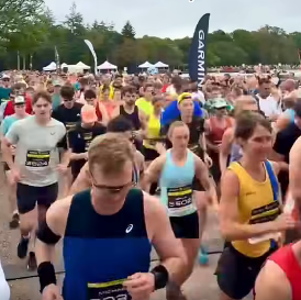 Vic Chapman starting the New Forest Half Marathon